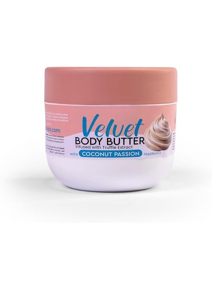 dr elvish Velvet Body Butter (Coconut Passion) to deeply hydrate and replenish the skin 200g - Image 1